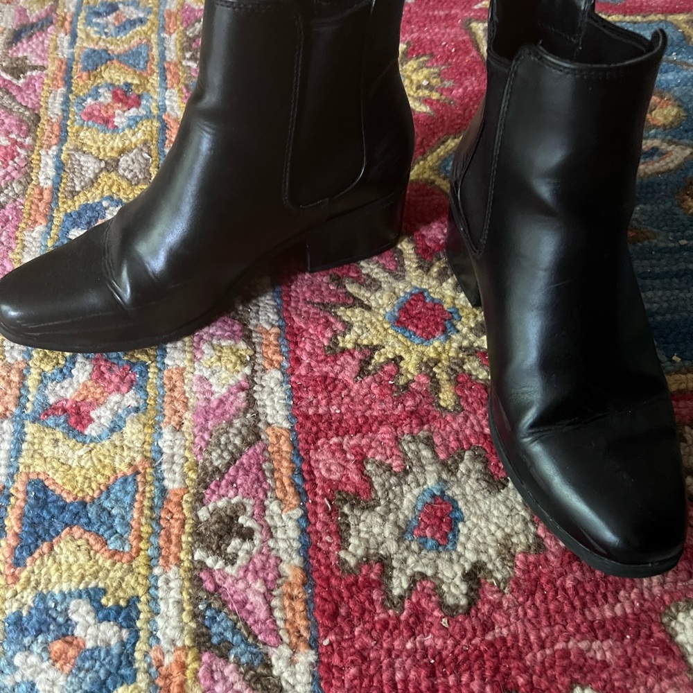 Classic Black Leather Booties